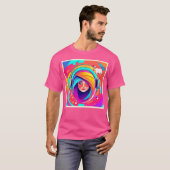 Levendige muziekstroom t-shirt (Voorkant volledig)
