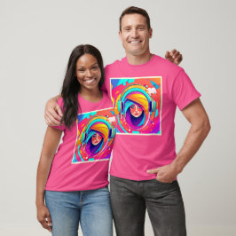 Levendige muziekstroom t-shirt
