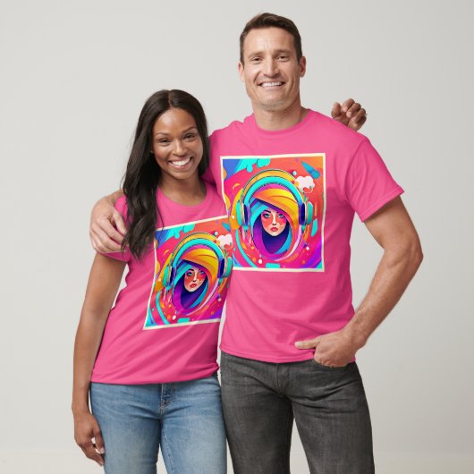 Levendige muziekstroom t-shirt (Unisex)