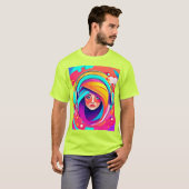 Levendige muziekstroom t-shirt (Voorkant volledig)