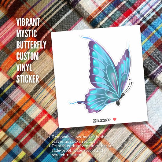 Levendige Mystic Butterfly Custom Vinyl Sticker