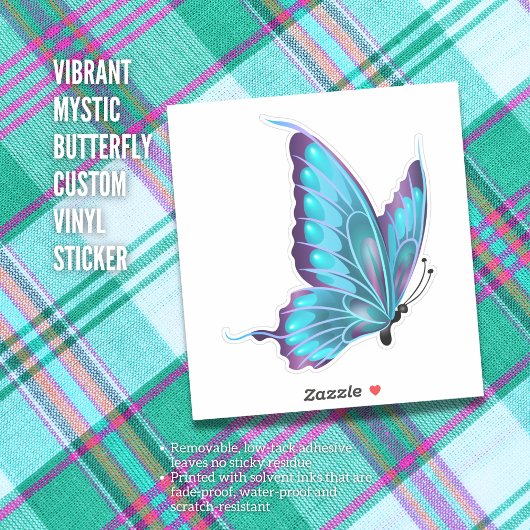 Levendige Mystic Butterfly Custom Vinyl Sticker