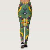 Levendige Naadloze Patroon Leggings - Bold Home De (Achterkant)