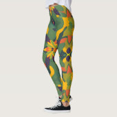 Levendige Naadloze Patroon Leggings - Bold Home De (Links)
