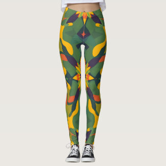 Levendige Naadloze Patroon Leggings - Bold Home De