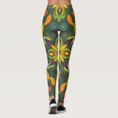 Levendige naadloze patroon Leggings - Organic Digi (Achterkant)