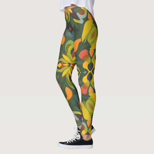 Levendige naadloze patroon Leggings - Organic Digi (Links)