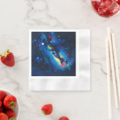 Levendige nachtelijke hemel Abstract Servet (Insitu)