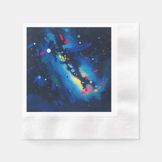 Levendige nachtelijke hemel Abstract Servet (Voorkant)