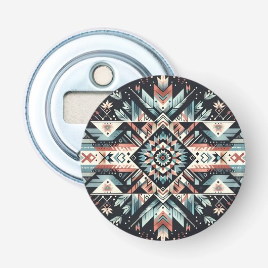 Levendige Nachten Button Flesopener (Voorkant)