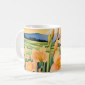 Levendige narcis weide koffiemok (Voorkant links)
