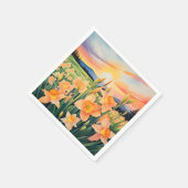 Levendige narcis weide servet (Hoek)