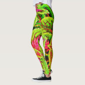 Levendige Natuur bladeren patroon Leggings (Links)