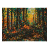Levendige Natuur Bos Landschap Digitale Download Perfect Poster (Voorkant)