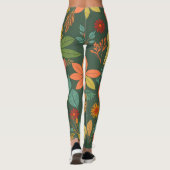 Levendige Natuur Leggings - Artistic Digital Print (Achterkant)