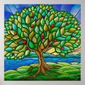Levendige Natuur Tree of Life Decoratief Poster (Voorkant)