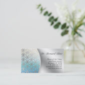 Levendige Natuur Visitekaartje Zilver (Staand voorkant)