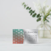 Levendige Natuur Visitekaartje Zilver (Staand voorkant)