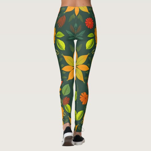 Levendige Natuurelementen Leggings (Achterkant)