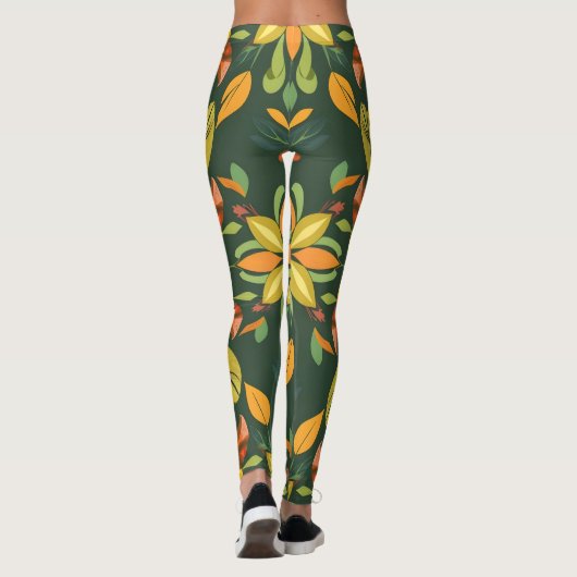 Levendige Natuurelementen Leggings (Achterkant)