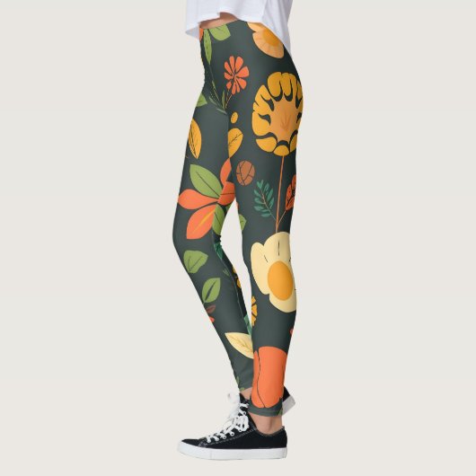 Levendige Natuurelementen Leggings - Bold Digital (Links)
