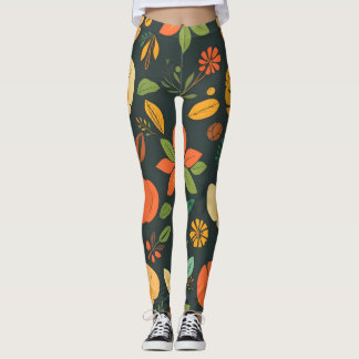Levendige Natuurelementen Leggings - Bold Digital 