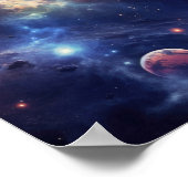 Levendige Nebula Galaxy Art - Kleurrijke Kosmische Poster (Hoek)