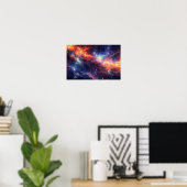 Levendige Nebula Galaxy Art - Kleurrijke Kosmische Poster (Thuiskantoor)
