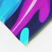 Levendige Neon Abstracte Art Splash Fleece Deken (Hoek)