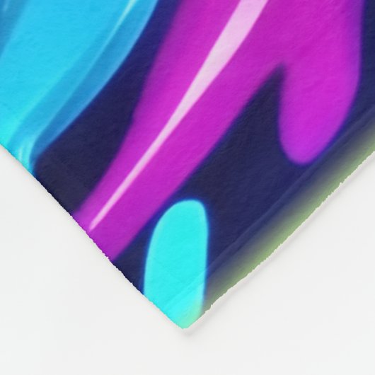Levendige Neon Abstracte Art Splash Fleece Deken (Hoek)