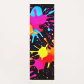 Levendige Neon Abstracte Kunst in Beweging Yogamat (Voorkant)