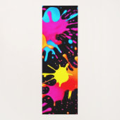 Levendige Neon Abstracte Kunst in Beweging Yogamat (Achterkant)