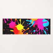 Levendige Neon Abstracte Kunst in Beweging Yogamat (Voorkant (horizontaal))