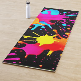 Levendige Neon Abstracte Kunst in Beweging Yogamat
