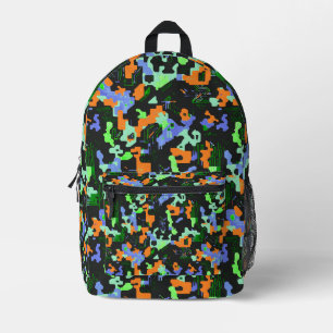 Levendige Neon Camouflage Bedrukte Rugzak