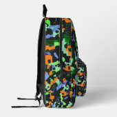 Levendige Neon Camouflage Bedrukte Rugzak (Links)