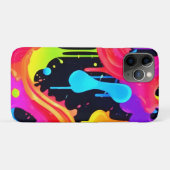 Levendige Neon Color Splash Art Case-Mate iPhone Case (Achterkant (horizontaal))