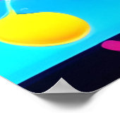 Levendige Neon Color Splash Art Poster (Hoek)