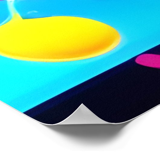 Levendige Neon Color Splash Art Poster (Hoek)