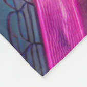 Levendige Neon Cyberpunk Cityscape Fantasy | Fleece Deken (Hoek)