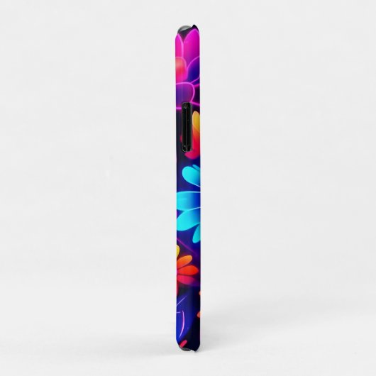 Levendige Neon Floral Art Case-Mate iPhone Case (Achterkant/rechts)