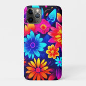 Levendige Neon Floral Art Case-Mate iPhone Case (Achterkant)