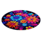 Levendige Neon Floral Art Snijplank (Hoek)