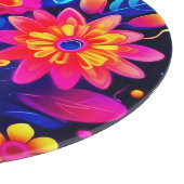 Levendige Neon Floral Art Snijplank (Hoek)