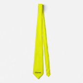 Levendige neon fluorescerende gele celtic naam stropdas (Voorkant)