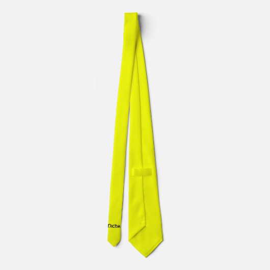 Levendige neon fluorescerende gele Keltische naam Stropdas (Achterkant)