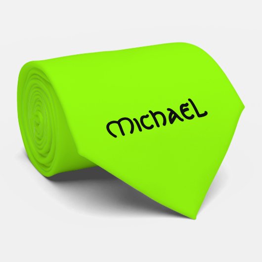 Levendige neon fluorescerende groene celtische naa stropdas (Opgerold)