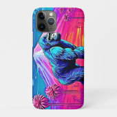 Levendige Neon Gorilla in een surrealistisch Oerwo Case-Mate iPhone Case (Achterkant)