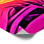 Levendige Neon Gorilla in een surrealistisch Oerwo Poster (Hoek)