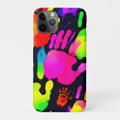 Levendige Neon Handprint Art Case-Mate iPhone Case (Achterkant)